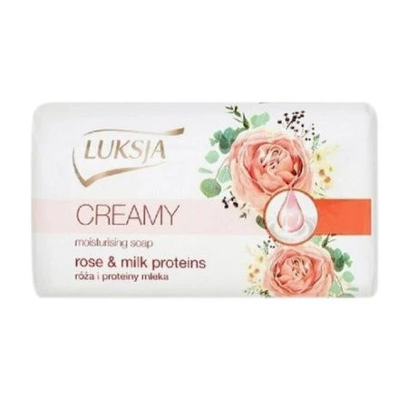 Мыло туалетное твердое 90г ТМ Luksja Роза и молочные протеины (72)