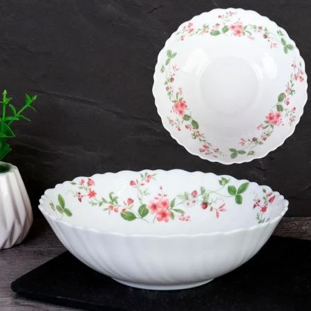 Салатник 480мл 15,5см стеклокерамика ПОЛЯНА TW-60 (7348) (6/72)