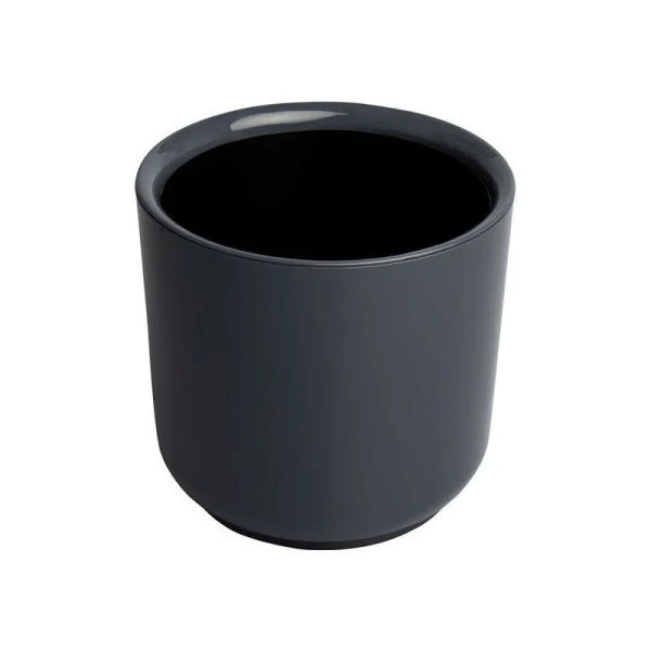 Горшок цветочный 6,4л 22см пластик ДЕЛЬТА с вкладкой антрацит (3)