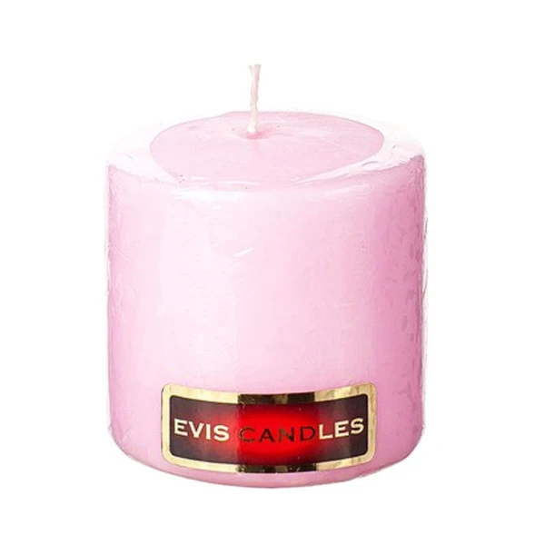 Свеча парафин цилиндрическая d7см h7см св.-розовый (8)