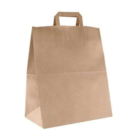 Пакет бумажный с плоскими ручками 32*37*20см крафт (200) Пакет бумажный с плоскими ручками 32*37*20см крафт (200)