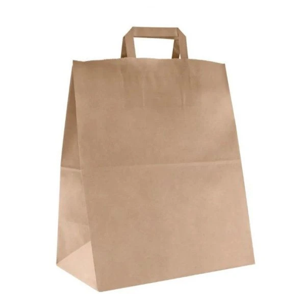 Пакет бумажный с плоскими ручками 32*37*20см крафт (200) Пакет бумажный с плоскими ручками 32*37*20см крафт (200)