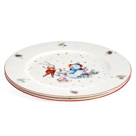 Тарелки мелкие набор 2шт 26,5см фарфор Winter Story обеденные (12)