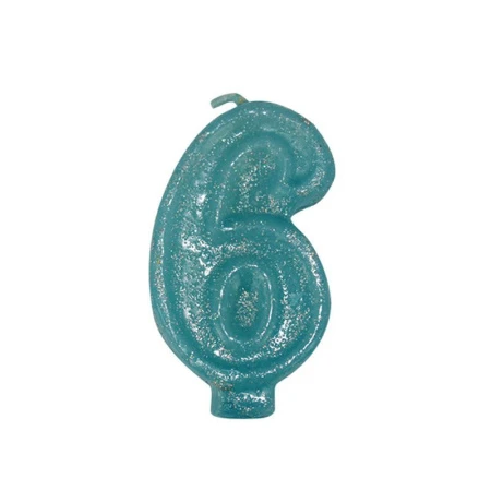 Свеча в торт парафин цифра 6 (32) ВЫВОД