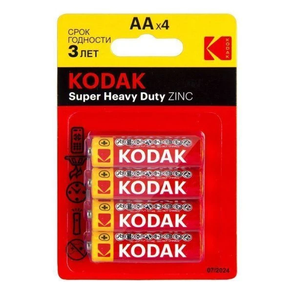 Батарейки набор 4шт Kodak R6-4BL HEAVY DUTY [KAAHZ-4 ] (20/100)
