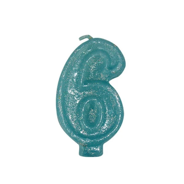 Свеча в торт парафин цифра 6 (32) ВЫВОД