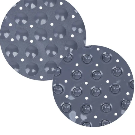 Коврик противоскользящий 71,5*51см ПВХ угловой серый (30)