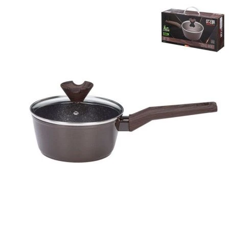 Ковш 1,5л алюминий АП CARINA стекл.крышка 16см индукция (6)  ВЫВОД