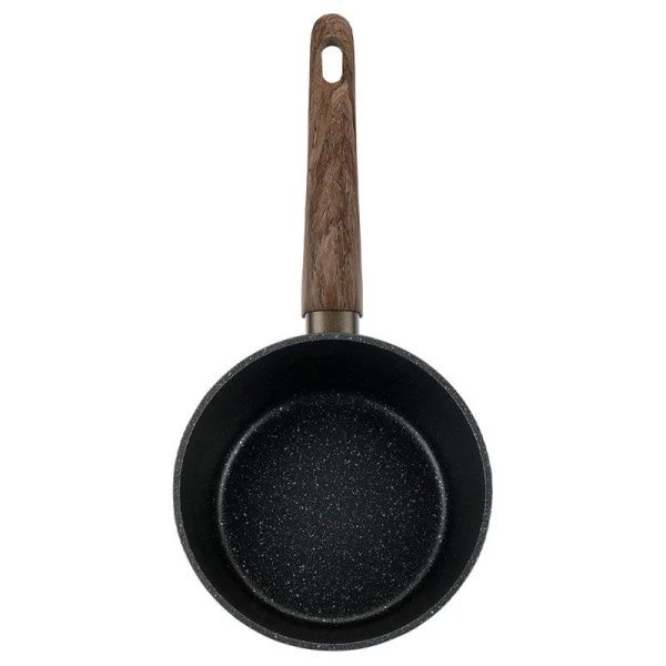 Ковш 1,3л h8см алюминий АП Terra со стекл.крышкой 16см индукция (6)