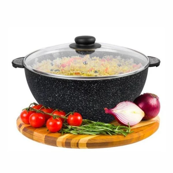 Казан ал АП 6л ГРАНИТ МЕЧТА со стекл.крышкой 28см Dariis КЗ-6 (3/4)