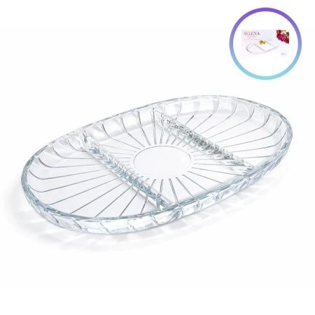 Менажница 3 секции стекло 28,5*17*2,5см SELENA подар.уп. PD1322GCL (12)