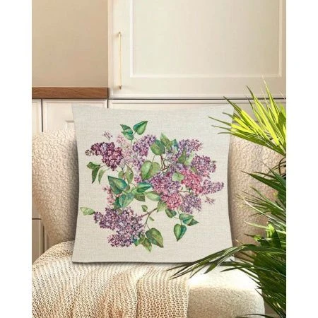 Наволочка декоративная 44*44см гобелен СИРЕНЬ