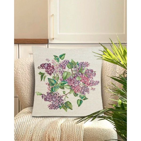 Наволочка декоративная 44*44см гобелен СИРЕНЬ