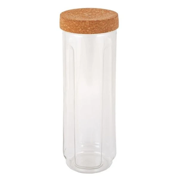 Банка для сыпучих продуктов 1,6л пластик Rosemary с пробковой крышкой (12)