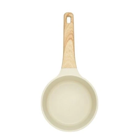 Ковш 1,3л h7,9см алюминий АП RAN со стекл.крышкой и силик.ободком 16см индукция бежевый (6)