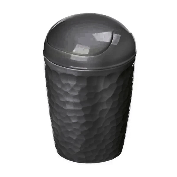 Контейнер для мусора настольный 1л пластик Tule черный с подвижной крышкой (22) 221303830/01