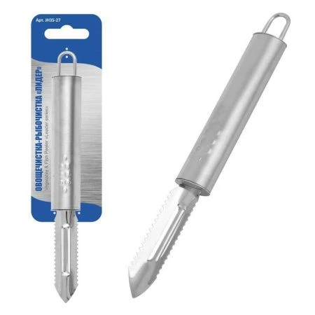 Овощечистка-рыбочистка 19*3*1,5см нерж.сталь ЛИДЕР (12/144)