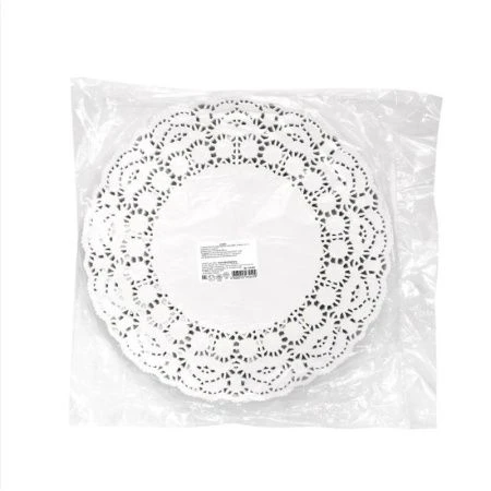 Салфетки сервировочные набор 250шт 30см бумага ажурные ГОРНИЦА (8)