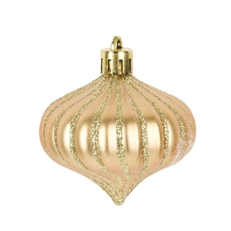 Игрушка новогодняя на елку Золотая ЮЛА 7*7*7см пластик (480)