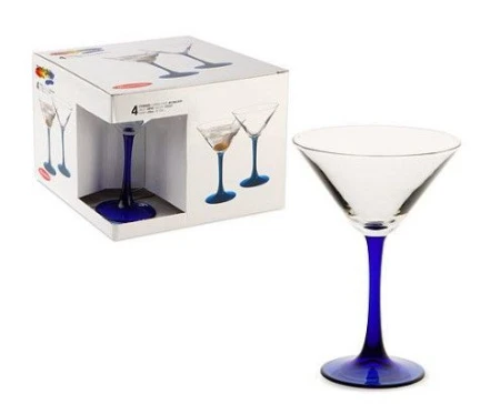 Бокалы для мартини набор 4шт 308мл стекло ИМПЕРИАЛ СИНИЙ 44919ВВМ (4)