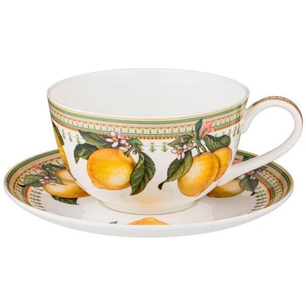 Чайный набор 14пр фарфор ЛИМОНЫ на 6 персон 300мл (4)