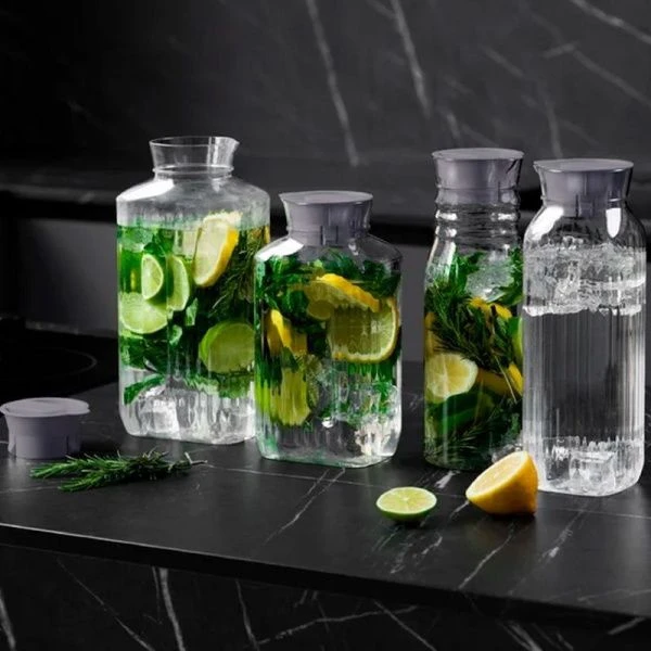 Кувшин 2л 12,9*8,5*26см пластик TREND серый металлик (9)