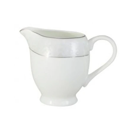 Молочник 300мл фарфор МЕЛИСЕНТА белый с серебристым кантом AL-14-310/21-E5