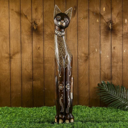яяяФигурка Кошка 80см дерево 1244771