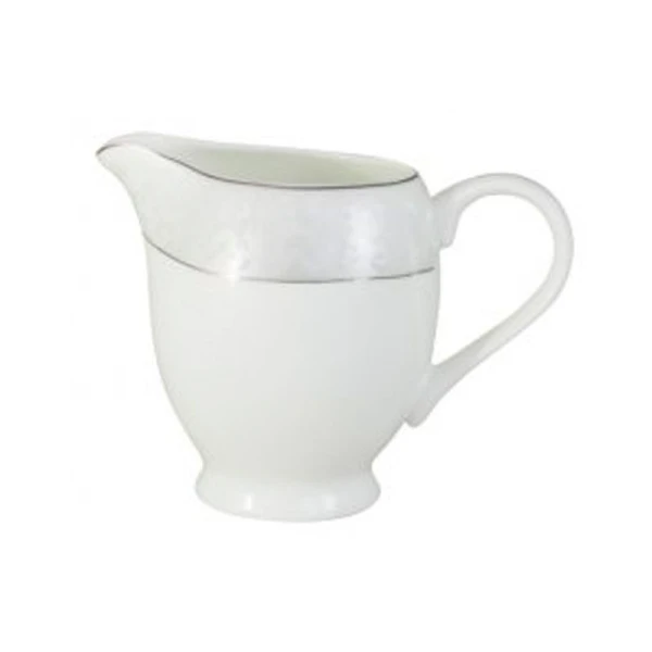 Молочник 300мл фарфор МЕЛИСЕНТА белый с серебристым кантом AL-14-310/21-E5