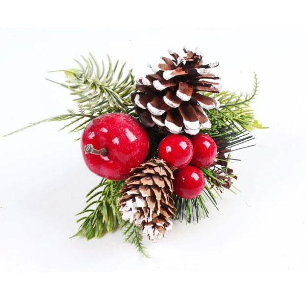 Украшение новогоднее Ветка 20*13см СОСНА с шишками и ягодами TVR220004/JC-16431 (288)