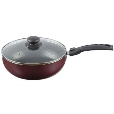 Сотейник 24см алюминий АП ХОЗЯЮШКА стекл.крышка (4)