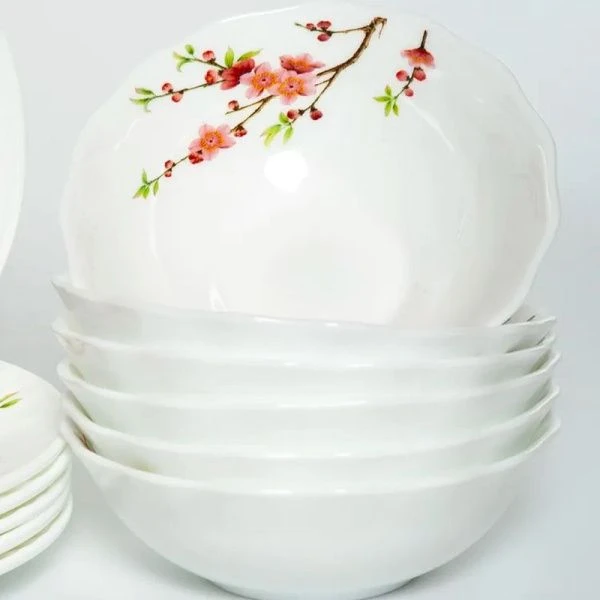 Столовый набор 19пр стеклокерамика САКУРА резной край (2)