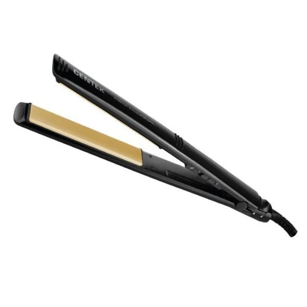 Выпрямитель для волос пластик Centek CT-2017 черный 50Вт, плавающие керам.пластины 120мм, LED