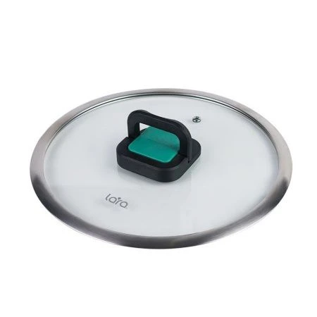 Кастрюля 5л нерж.сталь ИЗУМРУД стекл.крышка с силикон.ободком 22см индукц.дно LR02-244 (4)