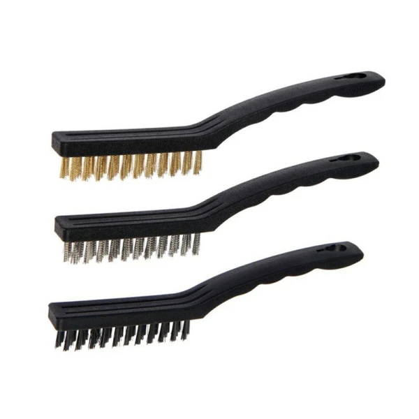Набор щеток металл ручных, пластиковые рукоятки, большие, 3 шт. TUNDRA (1)