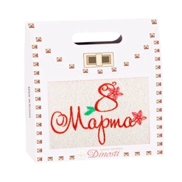 Полотенце махровое 30*70см арт. ОМ-804 8 Марта