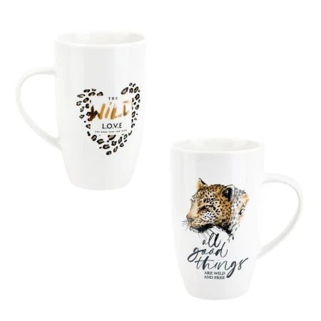 Кружка 430мл фарфор ДИКИЙ И СВОБОДНЫЙ (36)