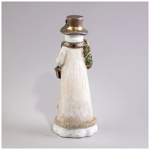 Фигурка новогодняя световая Снеговик 12,5*12*33,7см полистоун (6)