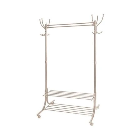 Вешалка гардеробная ВГП90-6 крючков, полка для обуви 1160*765*1740мм металл бежевый металлик (1)