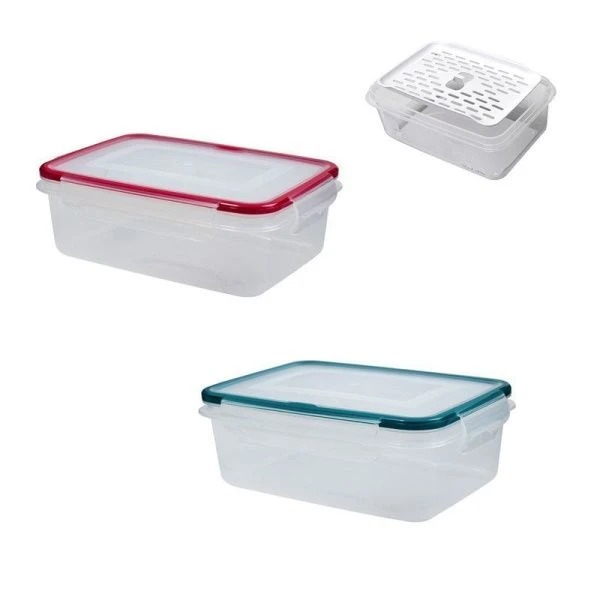 Контейнер пищевой 750мл 163*118*64мм пластик ЭКСТРА ЛОК Bright S герметичный с сеткой (20)