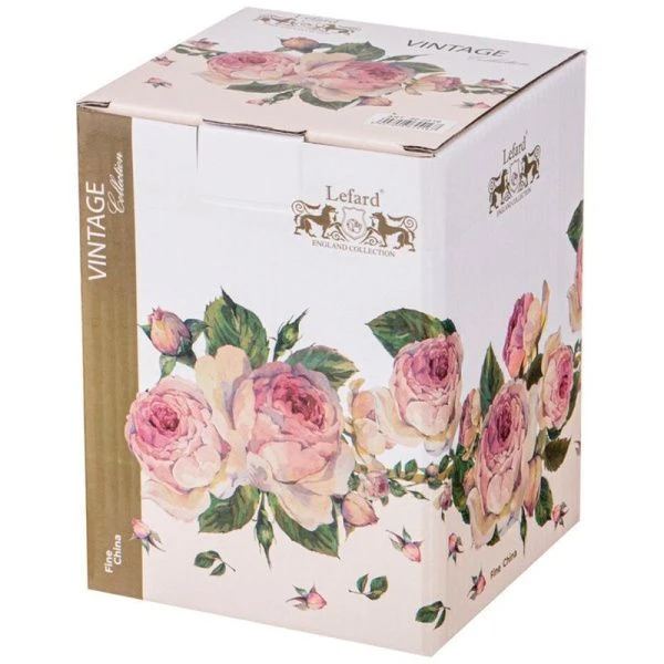 Банка для сыпучих продуктов 14см фарфор ВИНТАЖ.ПИОНЫ (24)