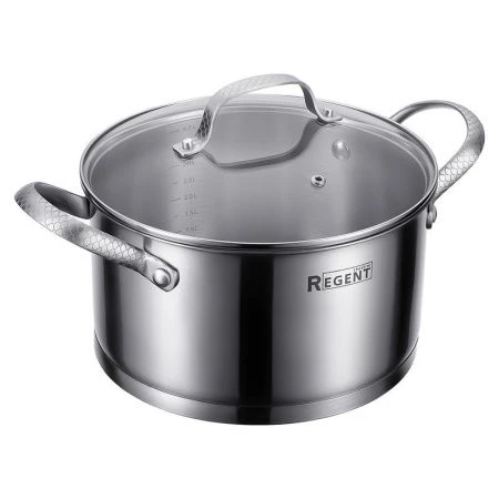 Кастрюля 4,5л h12см нерж.сталь Sirena со стекл.крышкой 22см 65-0422 (6)