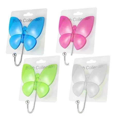 Крючок на вакуумной присоске Бабочка металл/пластик (360)