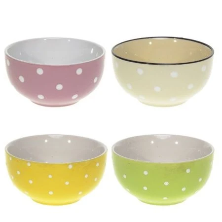 Салатник 13*13*6,5см 400мл фарфор 4 вида (48)