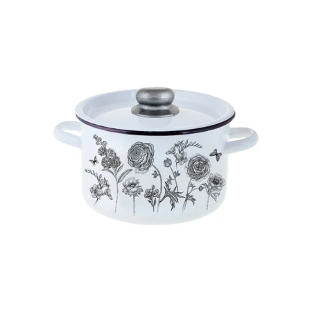 Кастрюля 4,5л эмаль Je t’aime цилиндрическая ТМ Appetite 1с17с (4)