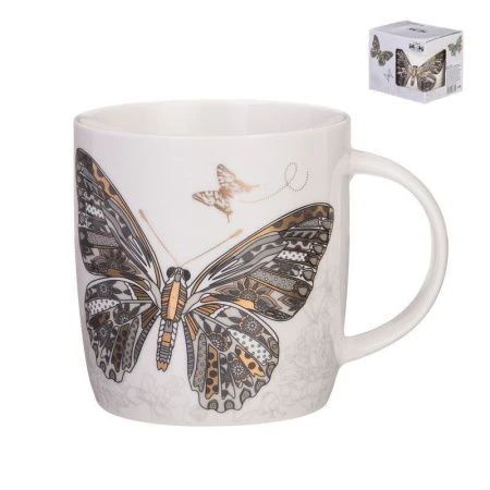 Кружка 350мл фарфор БАБОЧКА (36)
