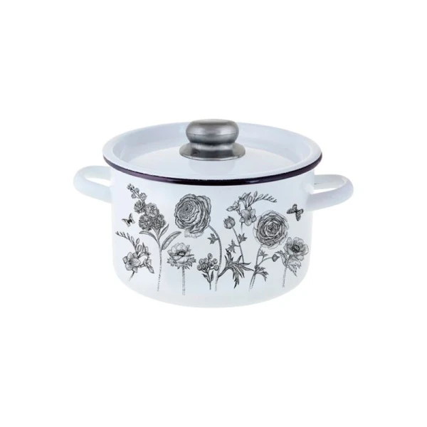 Кастрюля 4,5л эмаль Je t’aime цилиндрическая ТМ Appetite 1с17с (4)