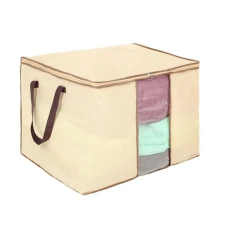 Кофр для хранения вещей спанбонд 60*50*50см бежевый (70)