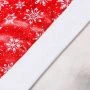 Колпак новогодний Белые снежинки 28*40см красный