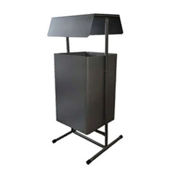 Урна для мусора №6 45л металл ВОЛЖАНОЧКА с крышкой